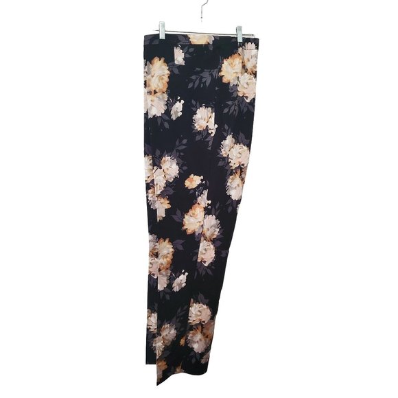 Isaac Mizrahi Live! Floral Pants Slacks Flat Front Pull-On Casual Sz 30WT - Picture 1 of 4